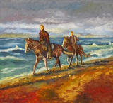 Zwei Reiter am Strand